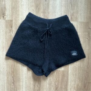 Alo Cashmere High-Waist Plush Waffle Shorts
